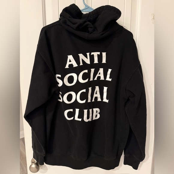 Anti Social Social Club Other - Anti Social Social Club Black Hoodie Graphic Logo Sweatshirt size L